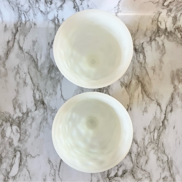 E.O. Brody bumpy milk glass vases - Picture 2 of 3